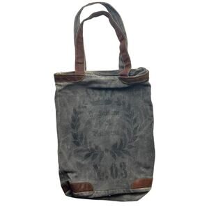 Canvas Tote Bag Gray Brown Boho Zip Bordeaux Purse Shopping Western Unique